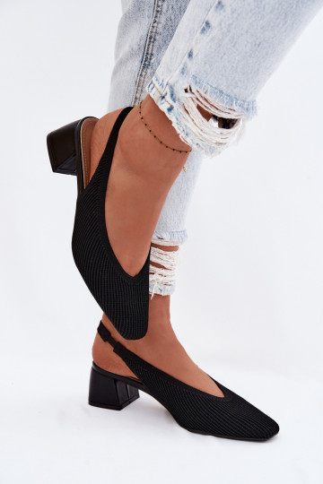  Damensandalen mit Absätzen schZuarze Farbe Es mussrcelle