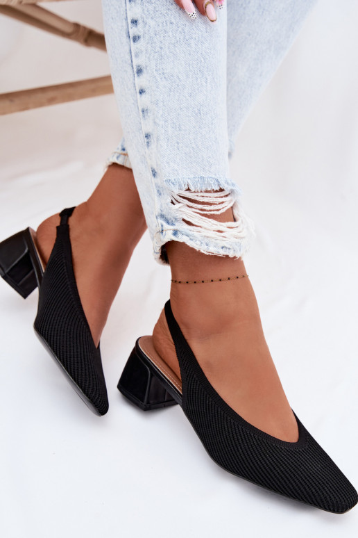  Damensandalen mit Absätzen schZuarze Farbe Es mussrcelle