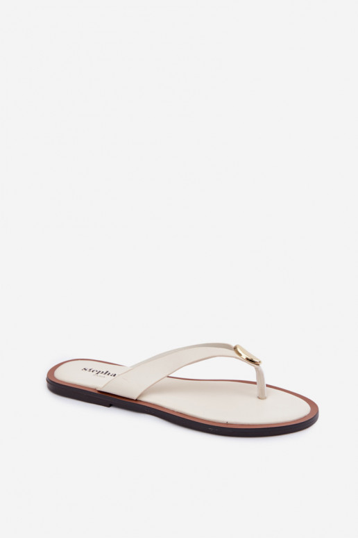 gelijk aan Slippers Slippers Dames Ze gouden kleurm Detalem ivoor Tella