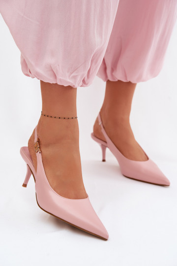 Sandales pour femmesImitacji Skóry avec des talons fins couleur rose Jelissey 2