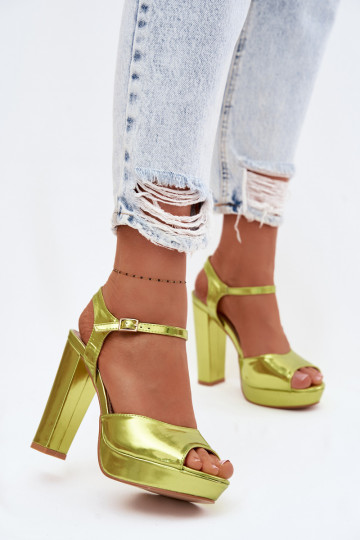 Sandales pour femmes Sur des talons hauts Enregistrer NeonoÀa Zieleń Nelissey 2