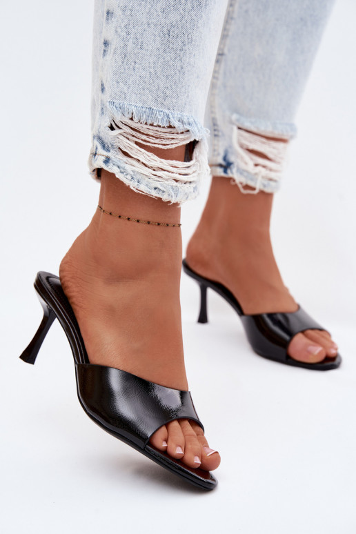 met lakeffect SlippersImitacji Skóry met dunne hakken zInart Melissea