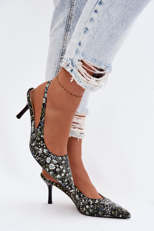 Versierd Dames sandalen met dunne hakken met bloemen zInart Olivelle