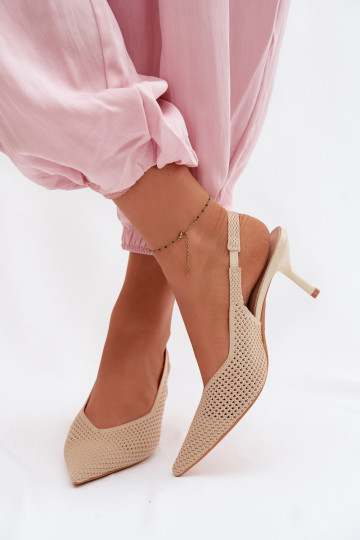 Dames sandalenGaasgo Het heeftteriaalu met dunne hakken beige Emiliana