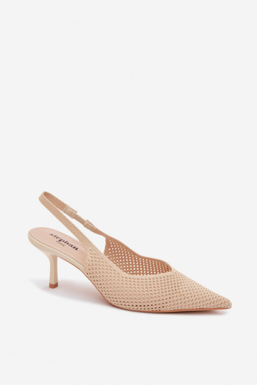 Dames sandalenGaasgo Het heeftteriaalu met dunne hakken beige Emiliana