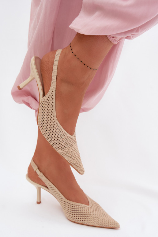 Sandales pour femmesgrillego Il fauttérielu avec des talons fins beige Emiliana