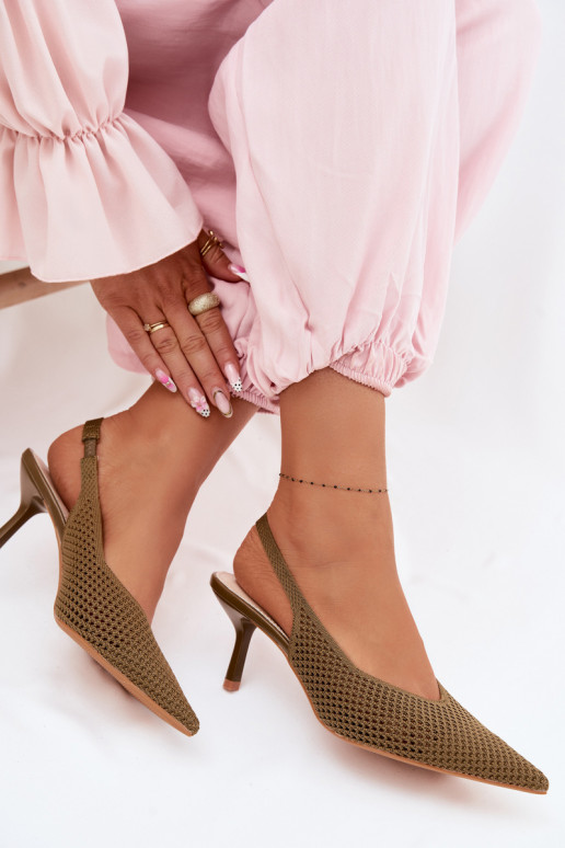 Dames sandalenGaasgo Het heeftteriaalu met dunne hakken groene kleur Emiliana