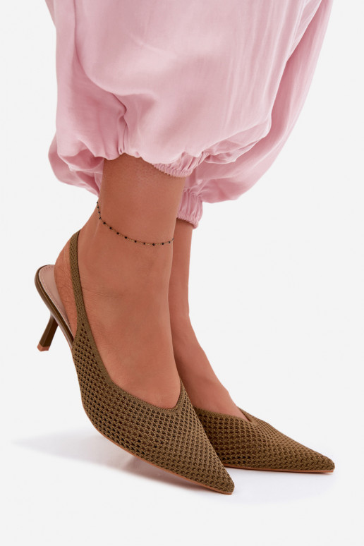 Dames sandalenGaasgo Het heeftteriaalu met dunne hakken groene kleur Emiliana