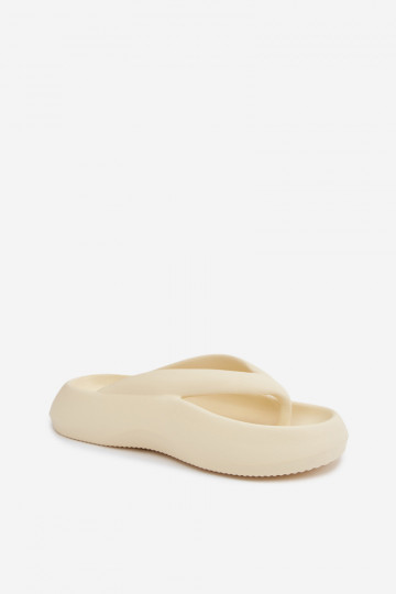 Chaussons femme avec mousse Chaussons couleur ivoire Roux 2