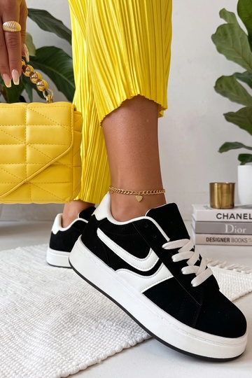 Baskets noires à plateforme...