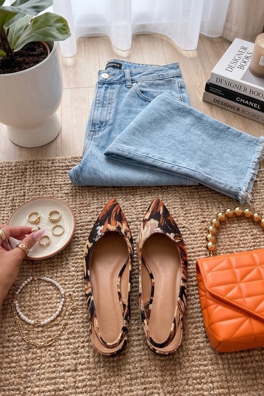 Balletschoenen met open hak Dominique