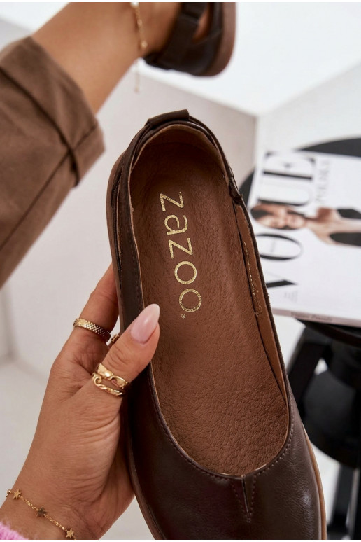 Ballerinas Barefoot Zazoo 10217 in Schokoladenfarbe