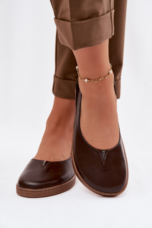 Ballerinas Barefoot Zazoo 10217 in Schokoladenfarbe