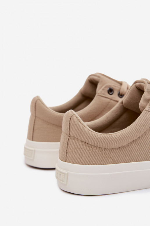 Chaussures décontractées basses beiges pour hommes