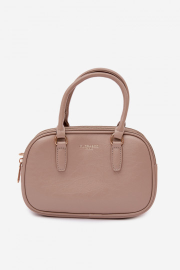 Sac de type valise couleur sable foncé en simili cuir Soraya