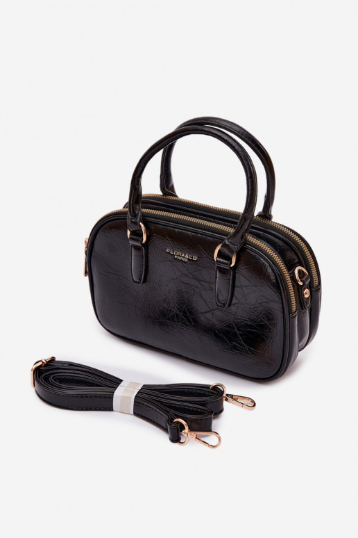 Handheld Typu Stamm Klein aus Öko-Leder SchZuarz Soraya