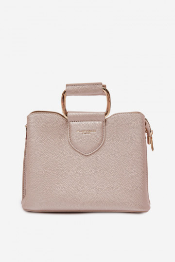 Ordinateur de poche Tronc Petit en cuir écologique couleur dorée Lorielle