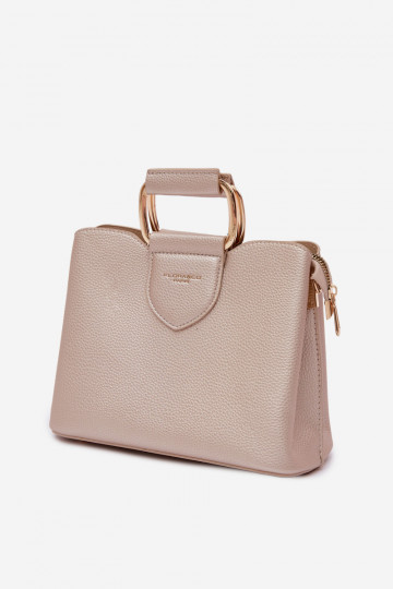 Ordinateur de poche Tronc Petit en cuir écologique couleur dorée Lorielle 2