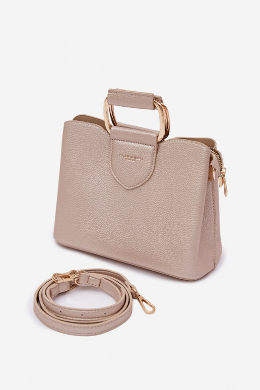 Handtas Een stam Klein van ecoleer gouden kleur Lorielle