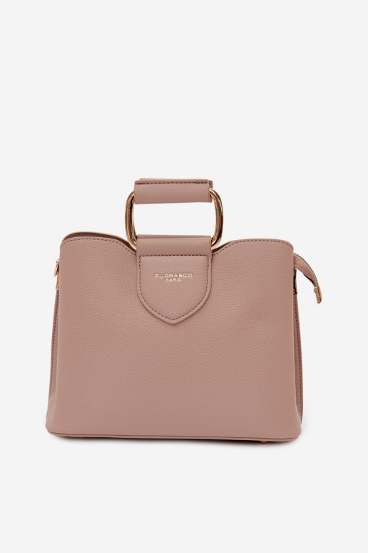 Handheld Stamm Klein aus Öko-Leder DunkelBeige Lorielle