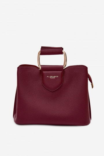 Ordinateur de poche Tronc Petit en cuir écologique Bourgogne Lorielle