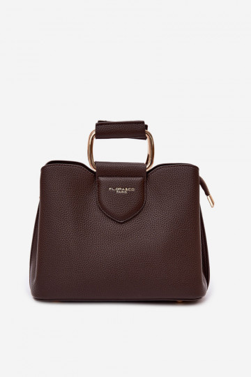 Chocolade koffer tas van kunstleer Lorielle