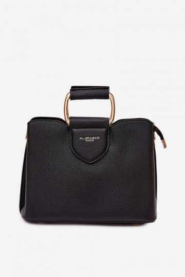 Sac de voyage noir en simili cuir Lorielle