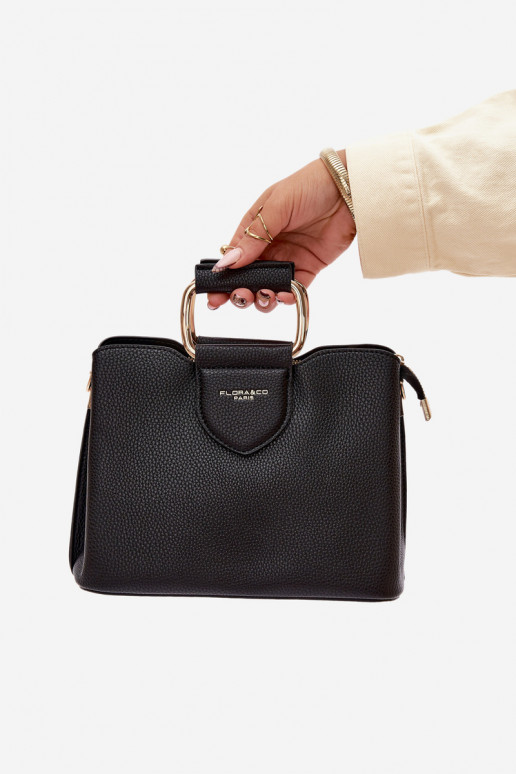 Handheld Stamm Klein aus Öko-Leder SchZuarz Lorielle