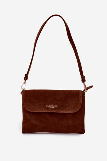 Petit sac en suède artificiel couleur marron Lucelle