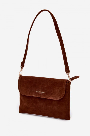 Petit sac en suède artificiel couleur marron Lucelle 2
