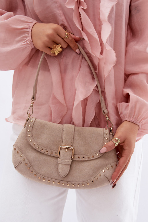 Ordinateur de poche avec des rivets en daim écologiqueoÀa Brillammentbeige Clarielle