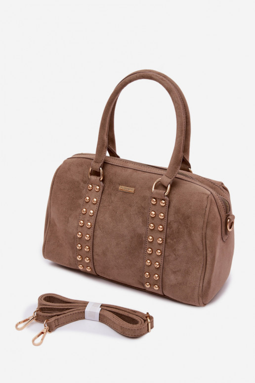 Handtas Typu Een stam Ze gouden kleurmi Studs Donkerbeige Emelle