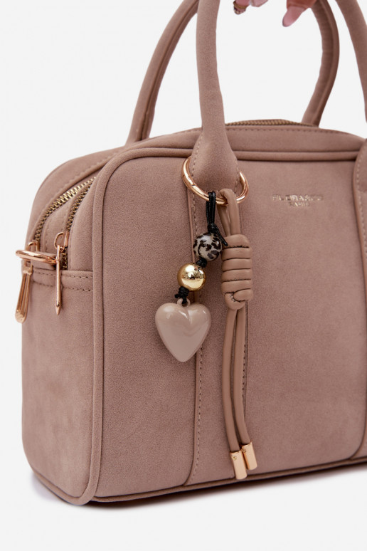 Handheld Typu Stamm aus Öko-INildlederoZuaBrelokiem elfenbeinfarbe Sorielle