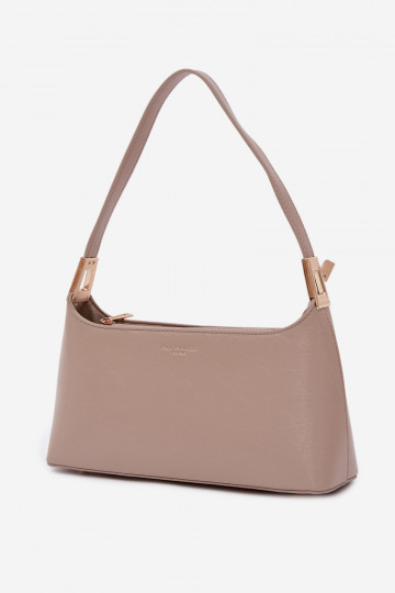 Tas van synthetisch leer in zandkleur Tielle 2