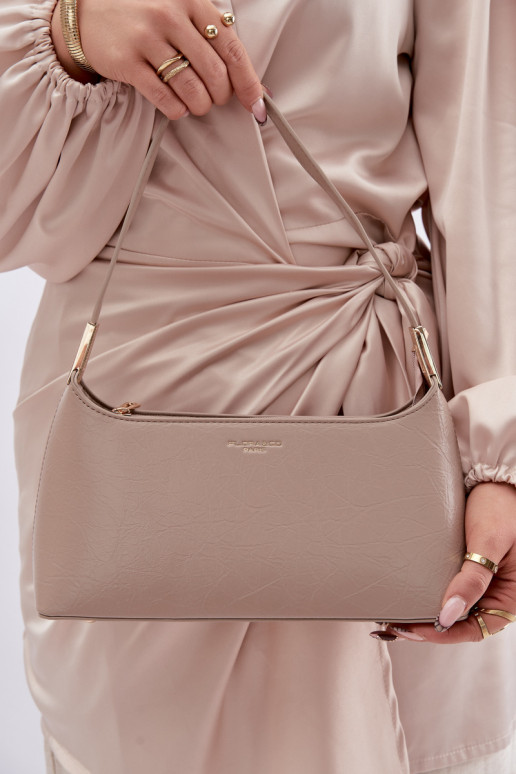 Handtas van ecoleer beige Tielle