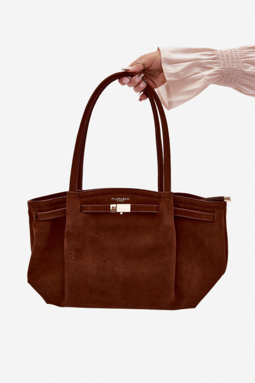 Handtas Typu Klantvan eco-suèdeu bruine kleur Elleea