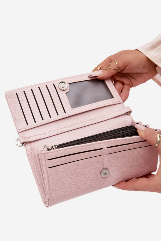 Geldbörse Handheld zZuei in eins mit Riemen Rosa Suzette