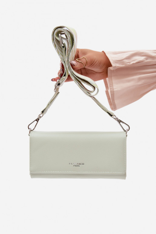 Portefeuille Ordinateur de poche deux en un avec des sangles couleur menthe Suzette