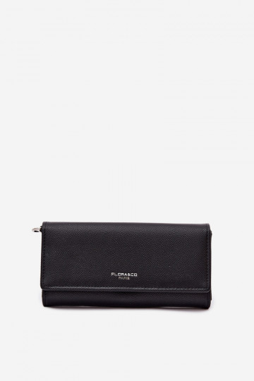 Porte-monnaie sac 2 en 1 avec bandoulières couleur noire Suzette