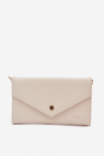 Ordinateur de poche type d enveloppe Portefeuille deux en un avec bandes décoratives Brillammentbeige Pauline