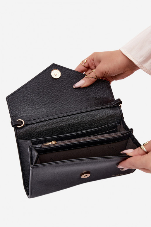 Handtas soort envelop Portemonnee tInee in een met decoratieve strepen zInart Pauline