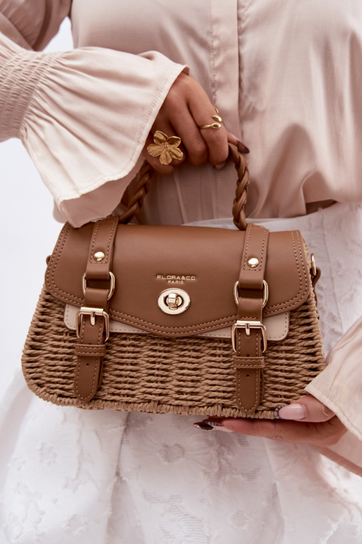 Handtas Met Vlecht Klein voor zomer Bruin Het heeftrline