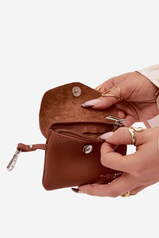 Portmonetka Féminin en cuir écologique marron Calienne