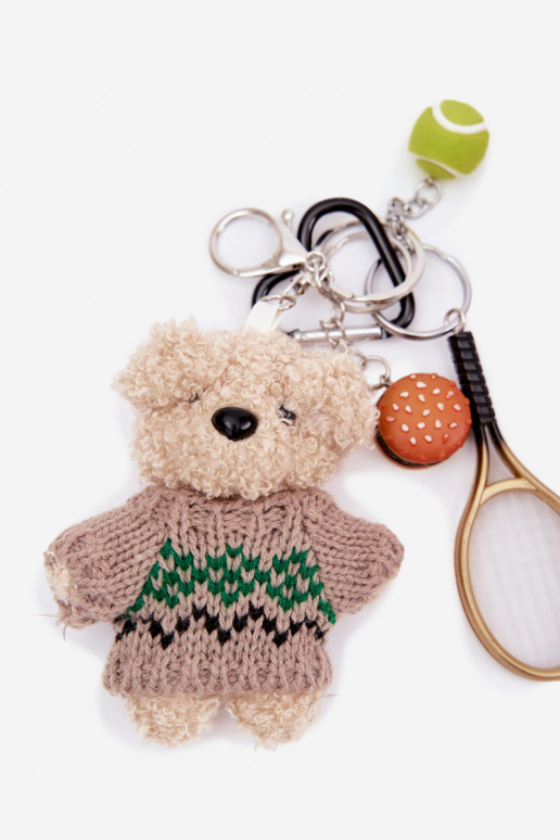 Breloczek ZaInieszka Do Torebki Kluczy IN SIneterku RakietaPiłką Hamburger gouden kleur