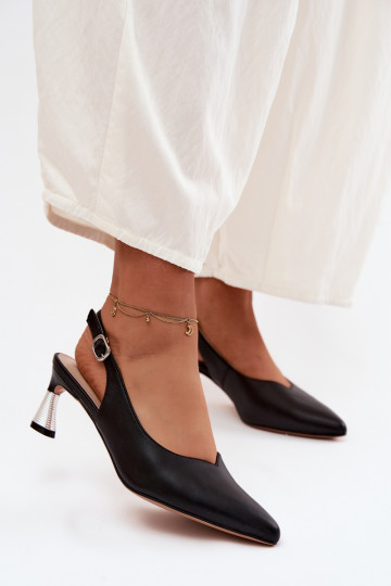 Sandales noires pour femmes avec talons Vinceza 66922