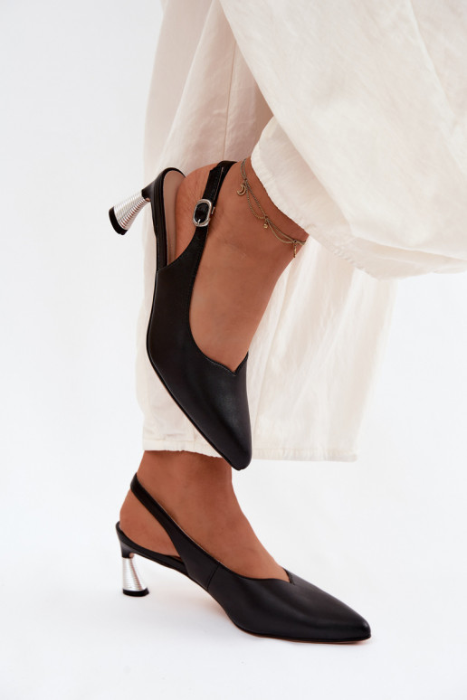 Schwarze Damen-Sandalen mit Absätzen Vinceza 66922