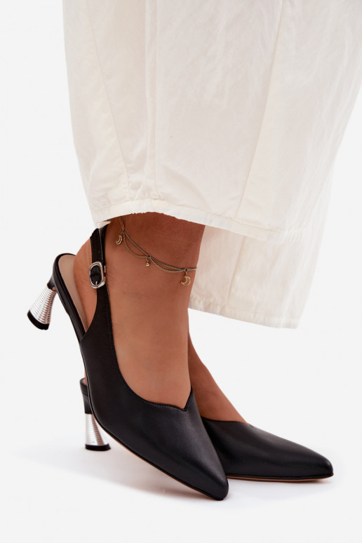Sandales noires pour femmes avec talons Vinceza 66922