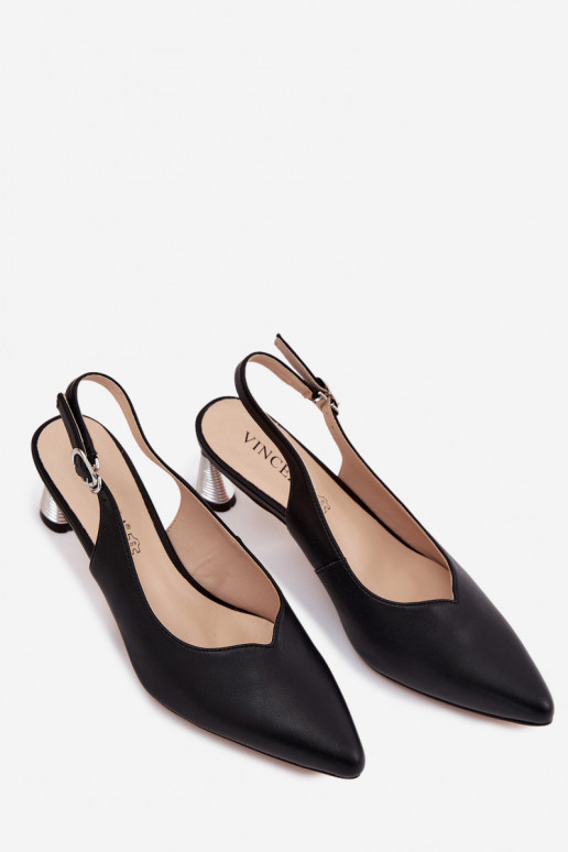 Sandales noires pour femmes avec talons Vinceza 66922