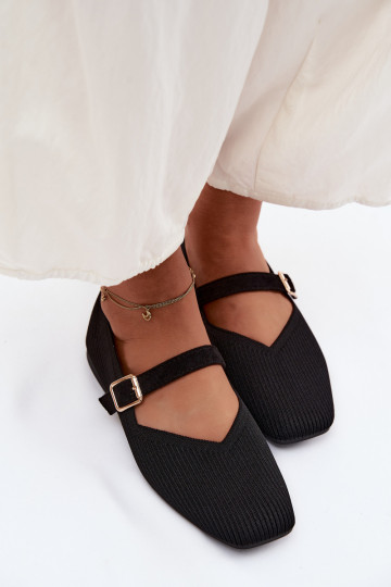 BallerinasGestreepte schoenengo Het heeftteriaalu Pasek met gespen zInart Calvra