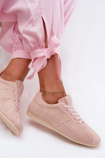 Chaussures modèle baskets Fémininen daim écologiqueu Faible couleur rose Melvelin